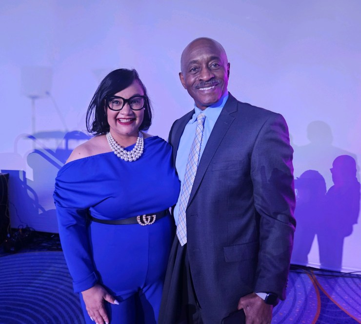 Ray Harvin with Nikema Williams