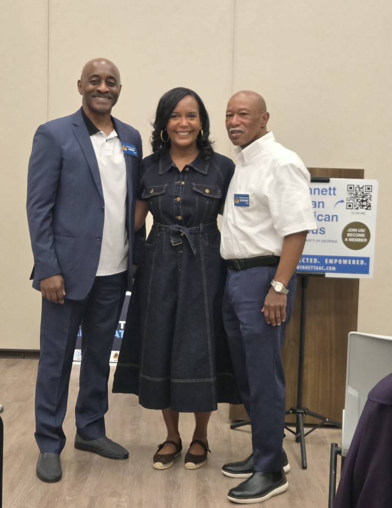 Keisha Lance Bottoms with Ray HArvin and Cameron Mitchell